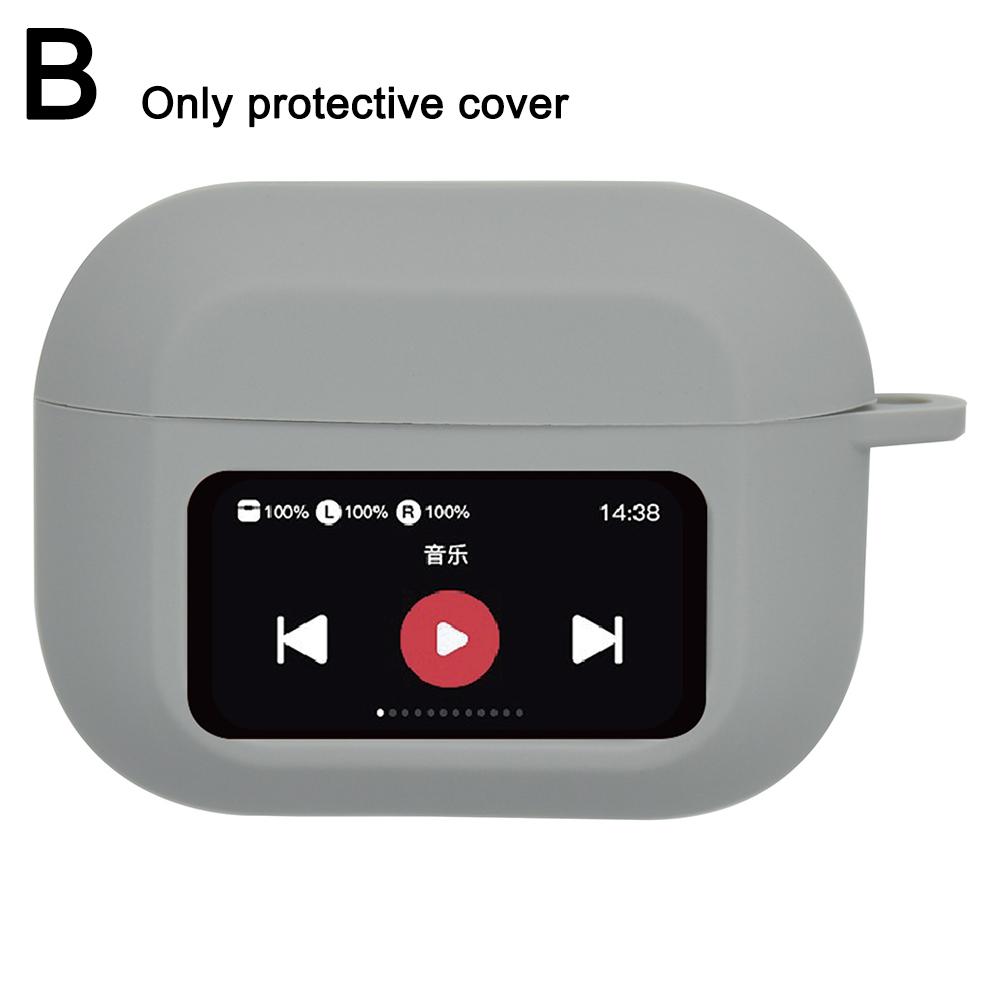 

Силиконовый чехол для AirPods A9 Pro Touch Screen Earbuds Pro Защитный мягкий чехол для A9 Skin Acce N3B9 gray-for AirPods A9pro
