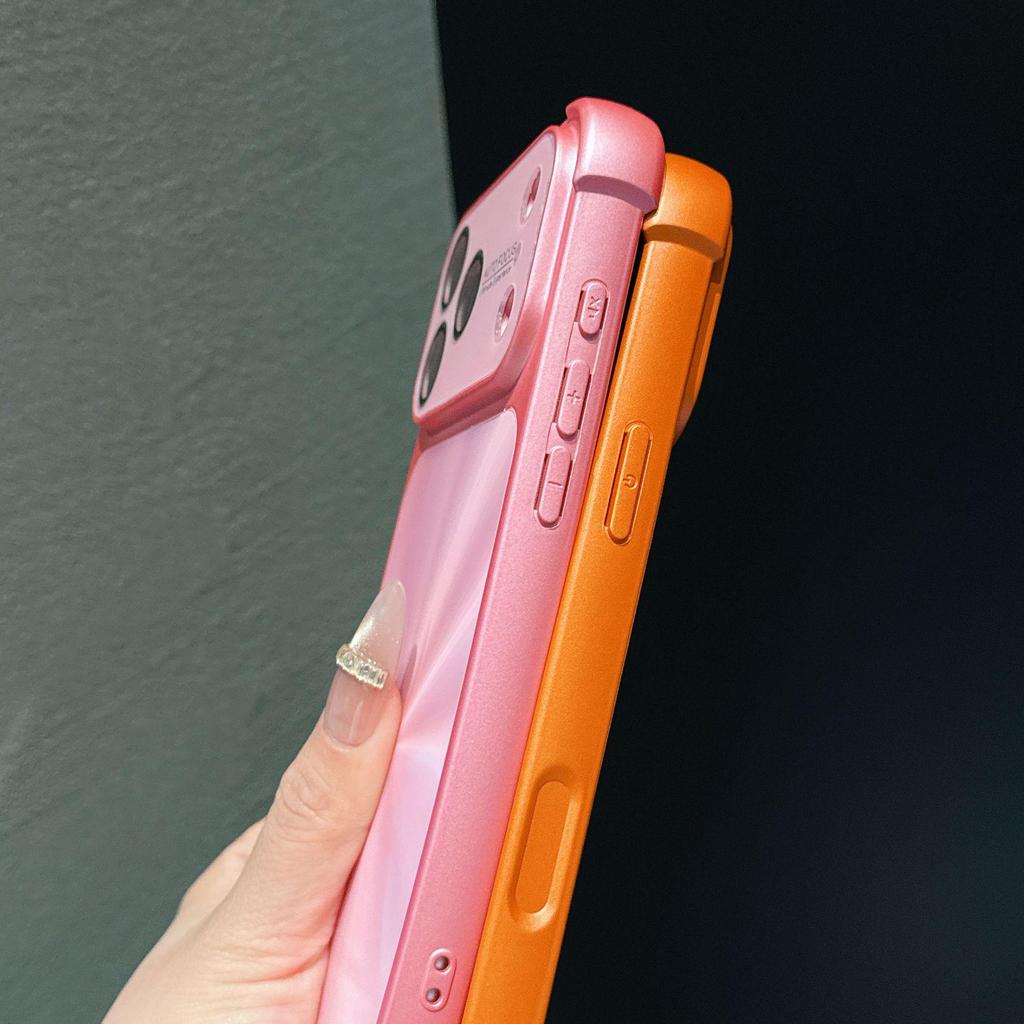 Anti-Drop Metal Paint Phone Case for Apple 17 Pro Max/iPhone 16 with Aurora CD Pattern Lens