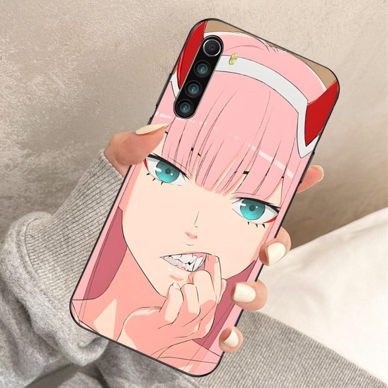 Pouzdro na telefon Zero Two Darling 002 pro Xiaomi Redmi Note 11 10 9T 8 7 Pro Redmi 10 9A 9C 8 7 6 Měkké černé pouzdro na telefon