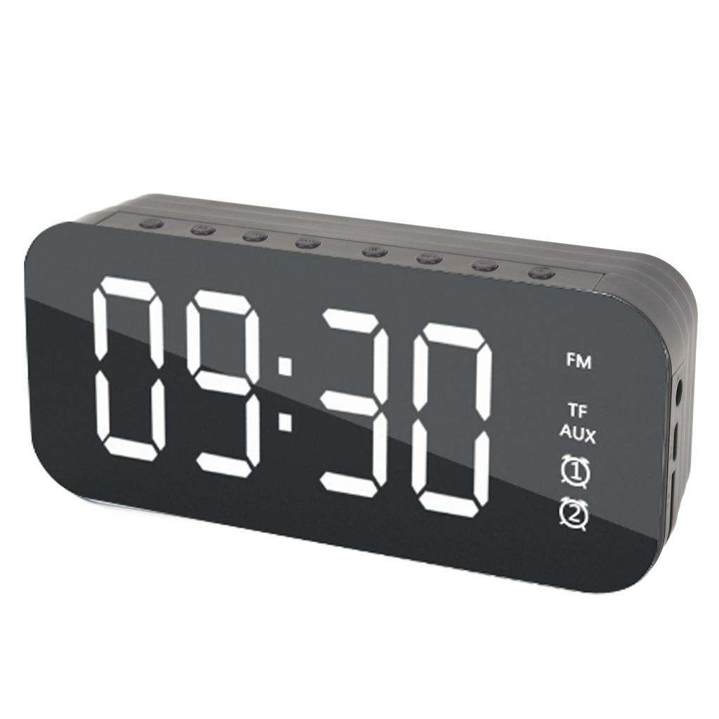 Mirror Surface Alarm Clock Bluetooth Speaker Digital Wireless Alarm Clock Bluetooth Speaker for