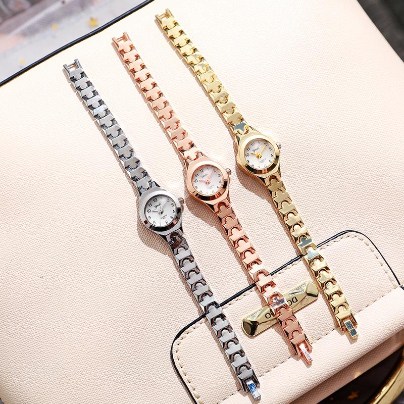 Elegant Women's Round Dial Watch - Student Style with Steel Band, High-End Fashion, Cross-Border Bestseller