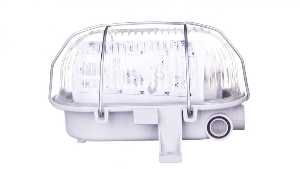Oprawa Kanałowa Oval 1X60W E27 Iikl. 230V Ip44 Z Siatką Metal., Popielata 121173/Eu