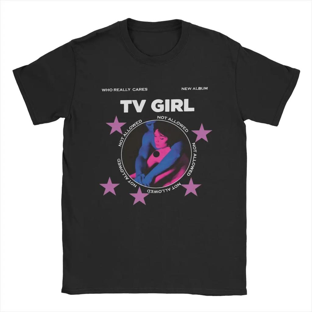 Herren TV Girl Who Really Cares Album T-Shirts 100% Baumwolle Oberteile Fantastische Kurzarm O-Ausschnitt T-Shirts Neuankömmling T-Shirt