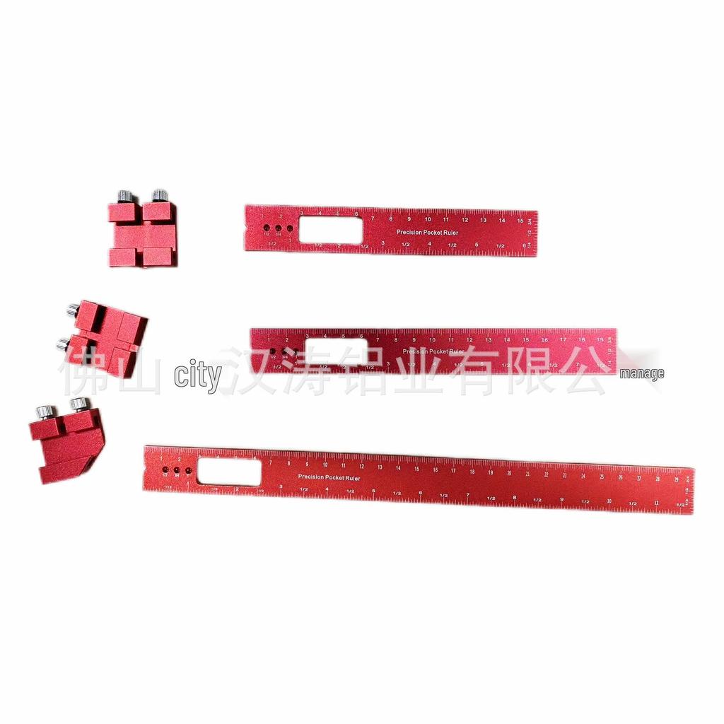 Aluminum Alloy T-Square Woodworking Marking Locator and Stop Block