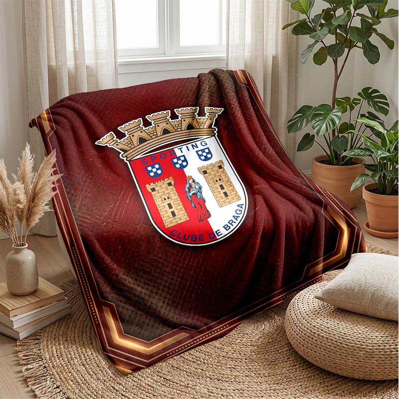 Braga FC Soft Flannel Fleece Blanket Lightweight Cozy Warm Throw Blanket For Sofa Bed Home Decor