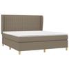 3128705 vidaXL Lit à sommier tapissier avec matelas Taupe 180x200 cm Tissu