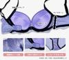 Laurea Acoa Coa Purple B75 Bra and Panty Floral Print Satin with High Loose Made in Suitable for Small Ruffled Perfect Gift for Girls in Their 20s