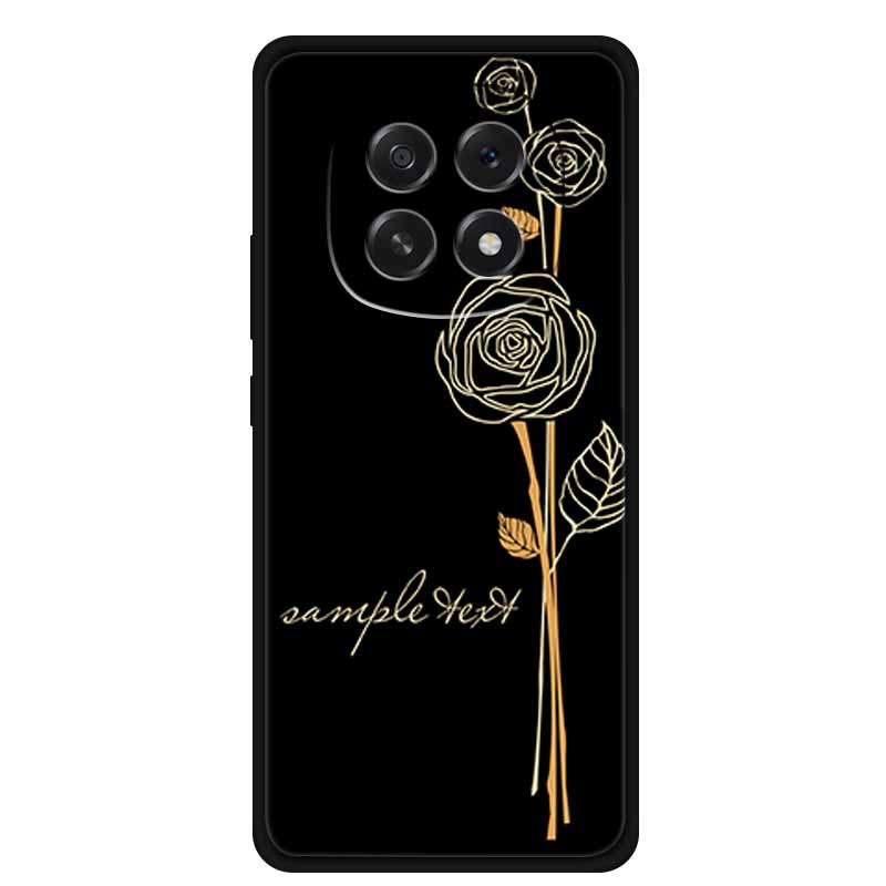 For Oppo A5 5G Phone Case 3D Relief Emboss Flowers Back Cover Black TPU Silicone Soft Case For Oppo A 5 PKQ110 Cases 6.7" Fundas