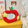 Cute Apple Makeup Mirror Acrylic Wall-mounted Dressing Table Mirror Dormitory Bedroom Creative Simplicity Fun Decorative Mirrors