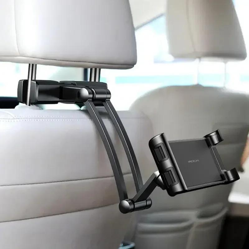 Universal Car Headrest Mount Holder with Angle- Adjustable Holding Clamp Phones Holders for Phone Tablets for Ipad Samsung