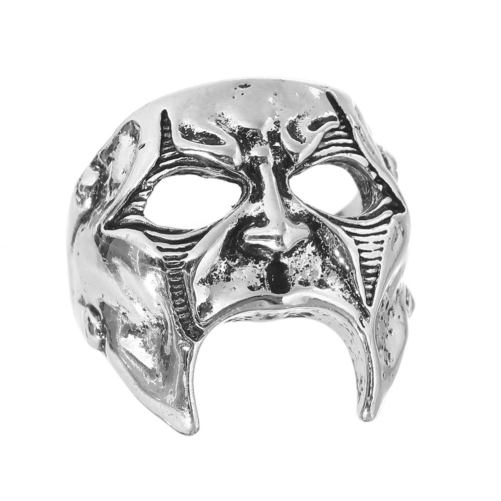 Boutique New Retro Simple New Punk Hip-hop Skull Personality Men's Open Ring Robot Ghost Head Jewelry