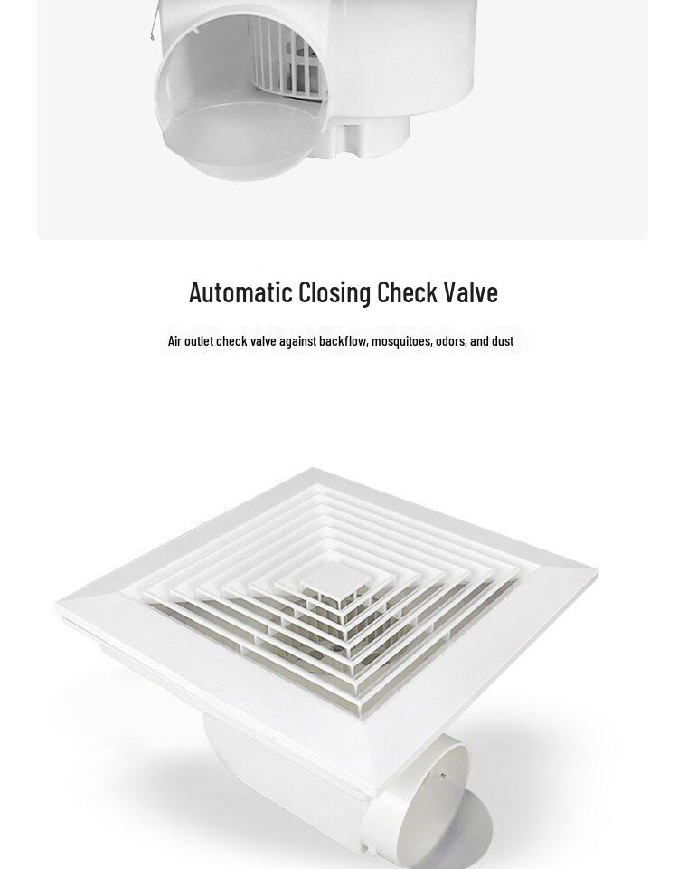 Aohuapu Ceiling Ventilation Fan for Kitchen & Bathroom - Powerful, Silent, Ceiling-Mounted Exhaust Fan