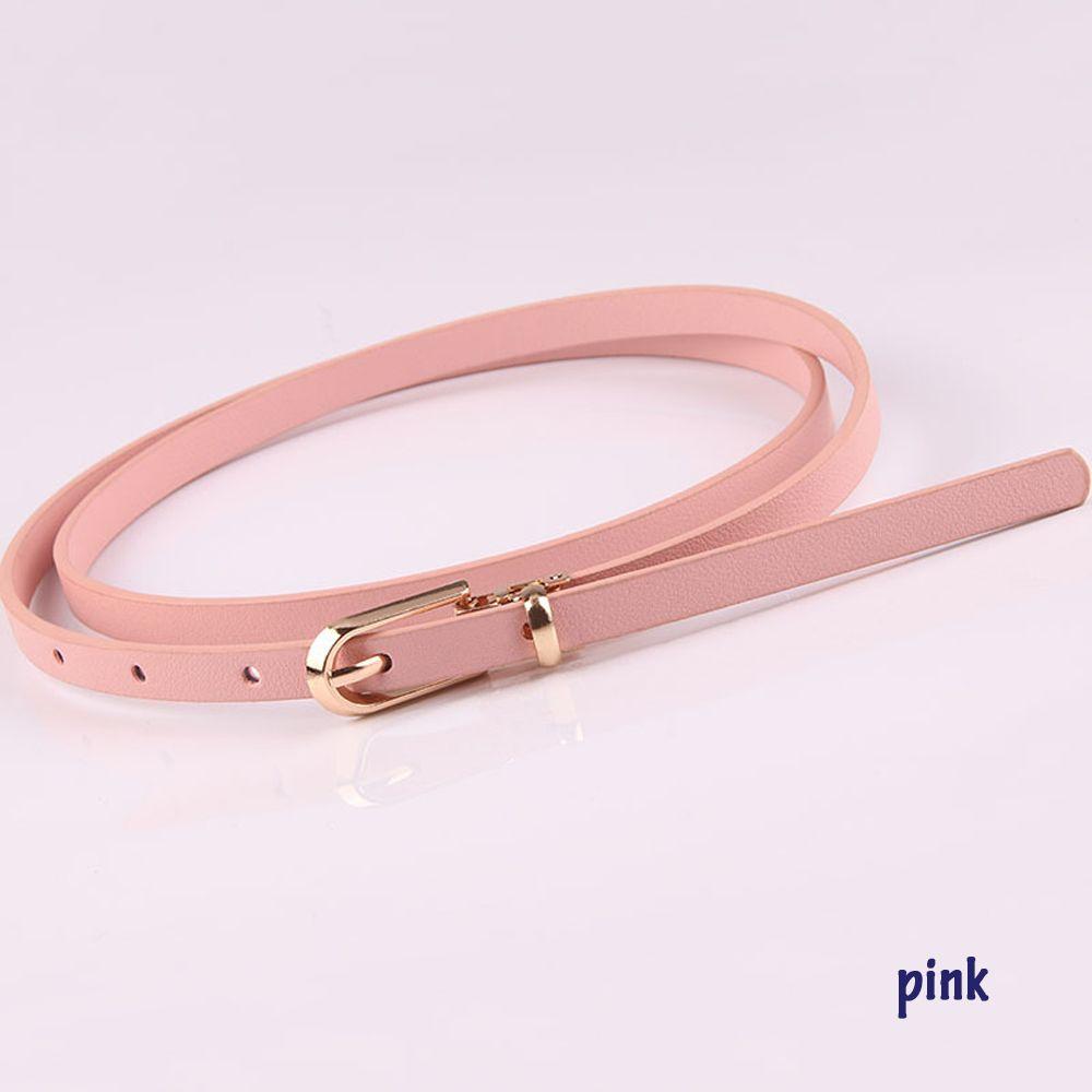 Girls Sweater Candy Color Dress Strap Thin Skinny Waistband Faux Leather Belts Adjustable Belt
