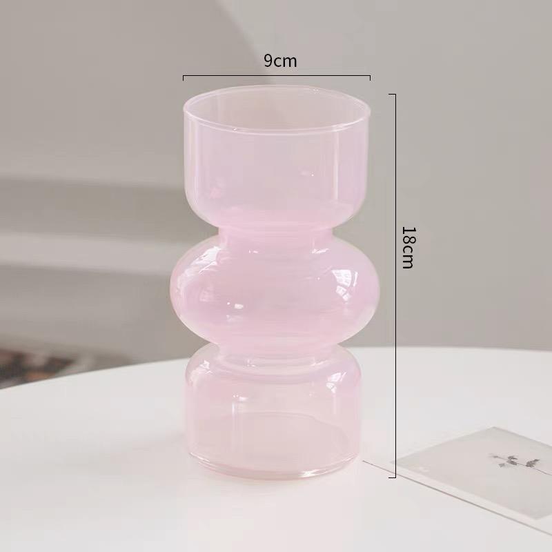 Nordic Simple Luxury Glass Flower Vase Decoration High Aesthetic Value Flower Arranger Home Desktop Decor Props