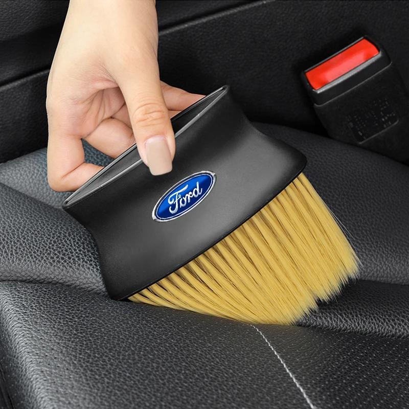 Car Interior Cleaning Dust Brush Air Outlet Dust Removal Soft Brush For Ford Ranger Focus Kuga Mustang Mondeo Fusion Esco Fiesta