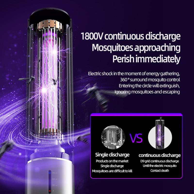 Portable Outdoor Multifunctional Electric Mosquito Killer Lamp with Electric Shock