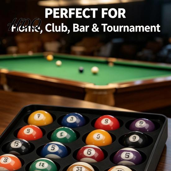 4x4 Billiard Ball Groove Design 16 Holes Tray Billiards Storage Box with Anti-Slip Arc Concave Durable 3D Printed Pool Holder Tray for Snooker