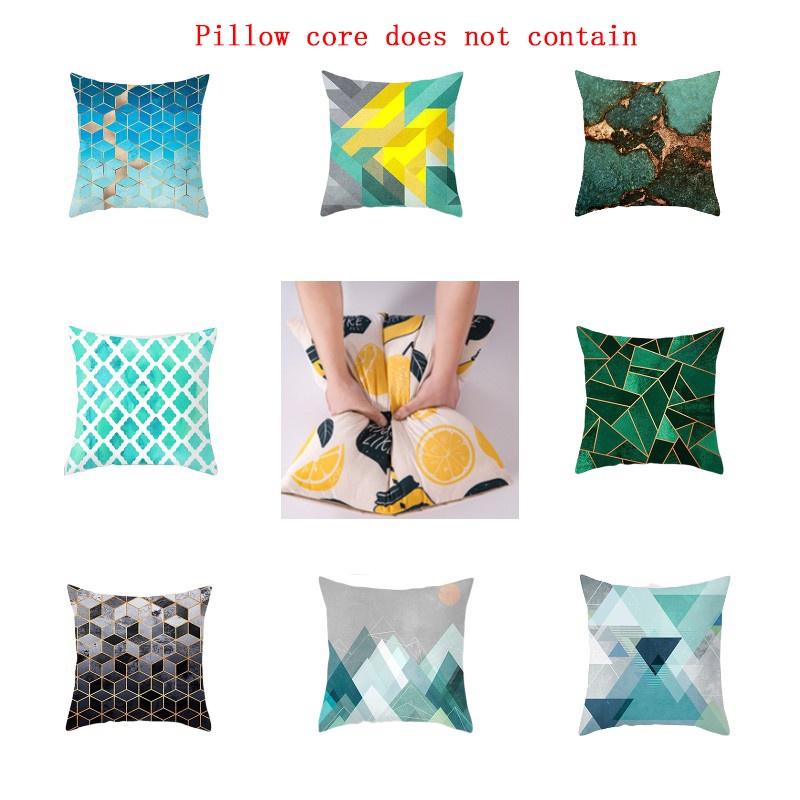 Geometric Pattern Simple Pillow Case Abstract Art Home Decoration Plush Fabric