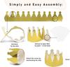 50Pc/Set Gold Crown Paper Napkin Rings Golden Crowns Napkin Ring Holders Wedding Napkin Band  Kitchen Dining Table Party Decor