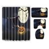 Halloween Shower Curtain Floor Mat Combination Four-Piece Set Bathroom Toilet Carpet Door Mat