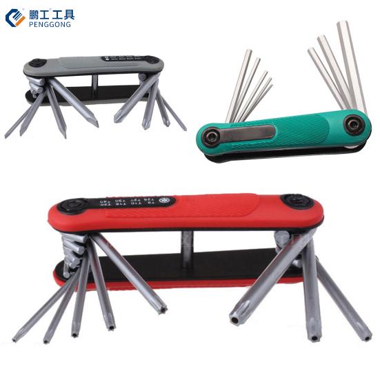 

Складной гаечный ключ 8 в 1, набор отверток с шестигранной головкой Torx, портативные инструменты для ремонта красный