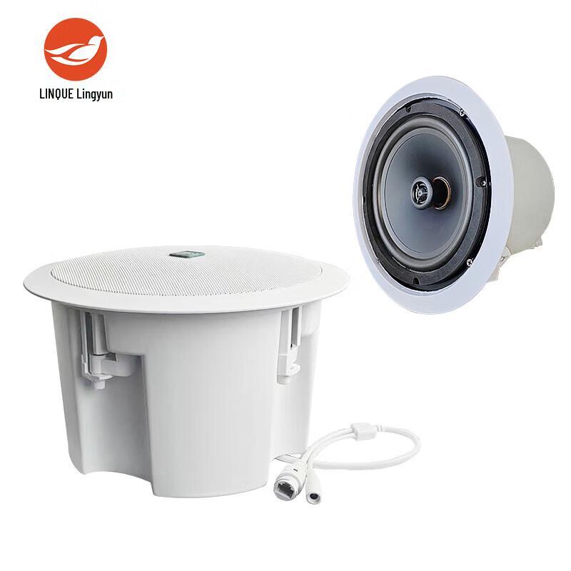 

Lingque AM2991 Emergency Broadcast IP Ceiling Speaker CN plug (adapter included)
