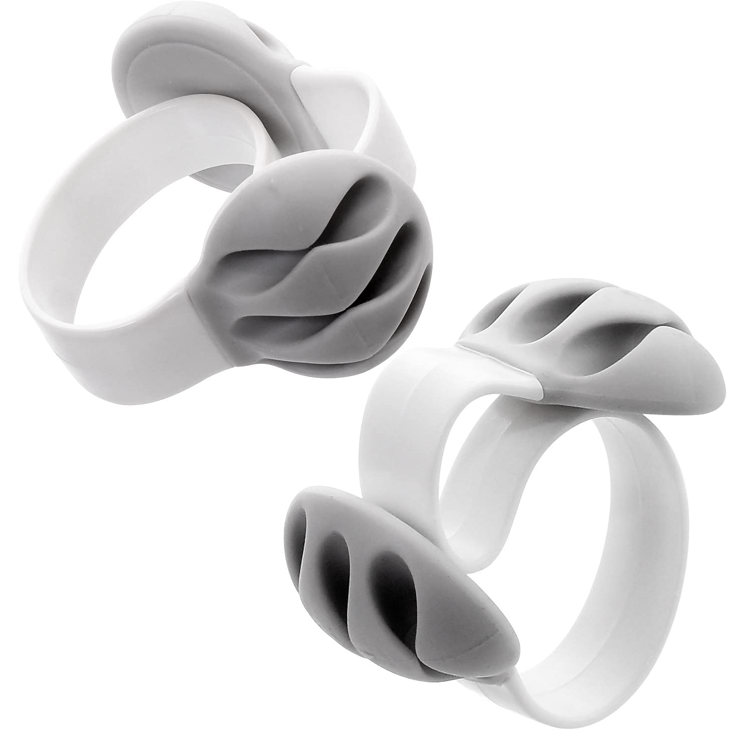 

Pstyle. Stylish Cable Holder Clips for Desks, Set of 2 (White) PST-083