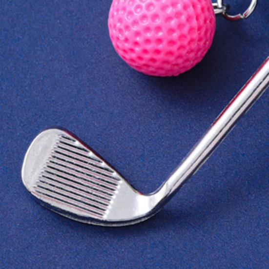 Keychain Pendant Simulated Golf Pendant Gym Keyring Sports Style Golf Club Key Holder Fitness Bag Accessories