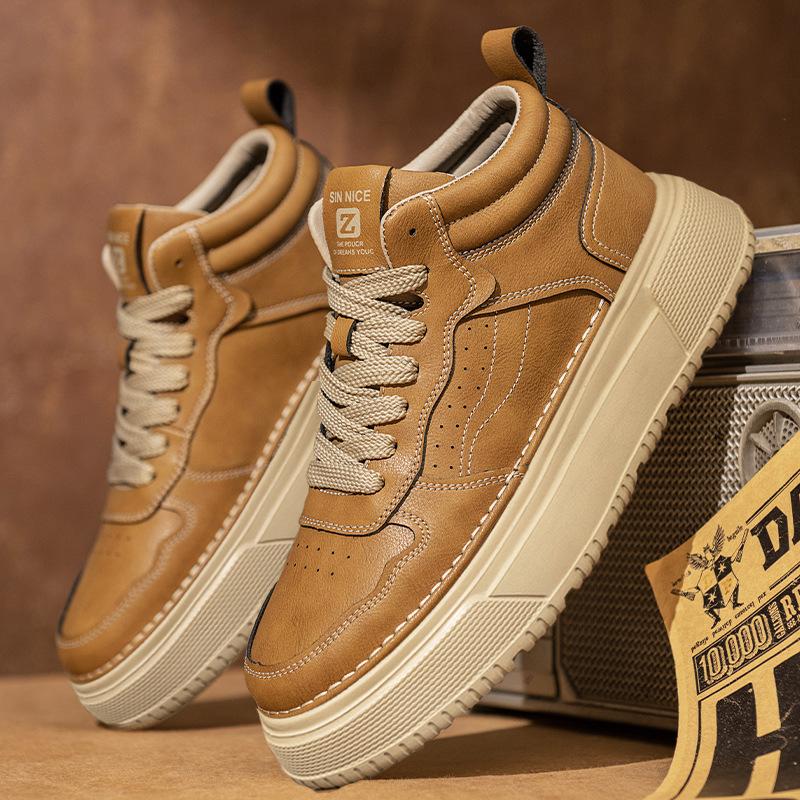 

Hot men s shoes 2024 autumn new outdoor sports wear-resistant mountaineering work labor insurance Martin tooling high-top board shoes 44