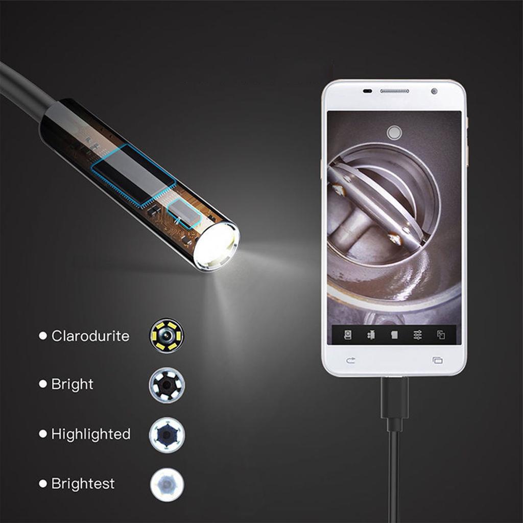 3 In 1 Endoscope Camera HD ABS Aluminium Alloy Industrial Endoscope for Android 6.1 for Pipe Car