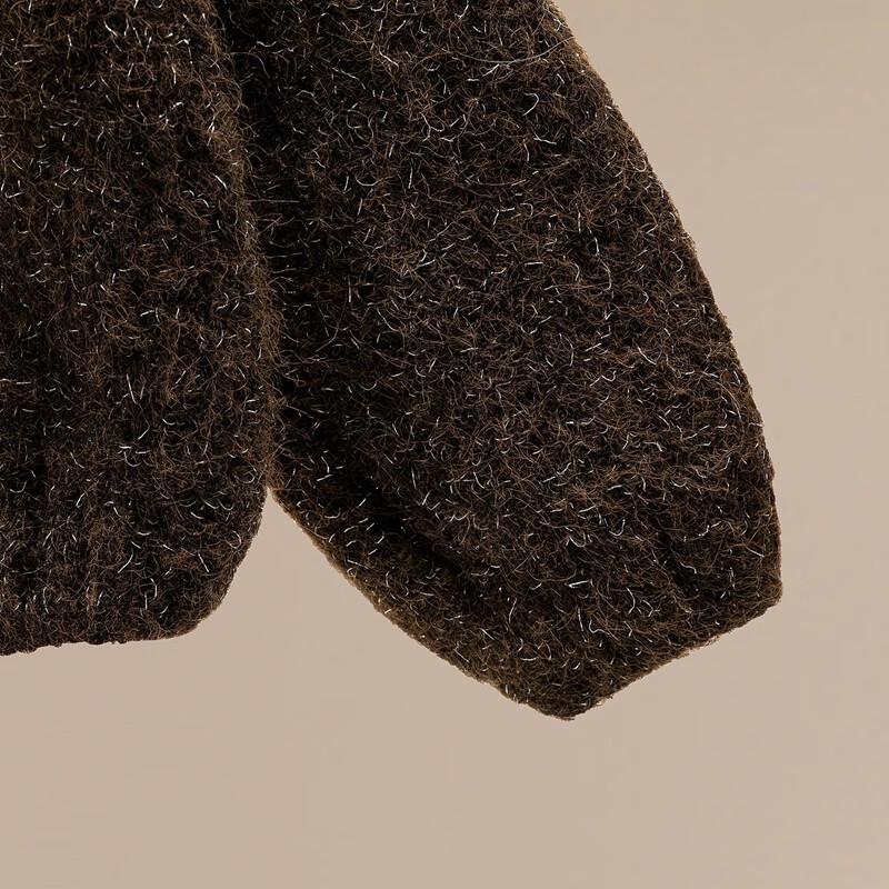 Women's Wool Blend Loose V-Neck Knit Sweater