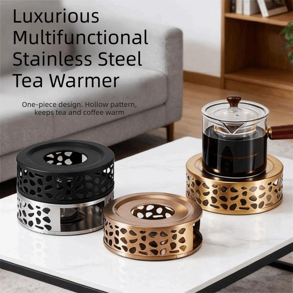 Stainless Steel Tea Warmer Base Oxygen Hole Design Teapot Heater Teapot Warmer Most Teapots