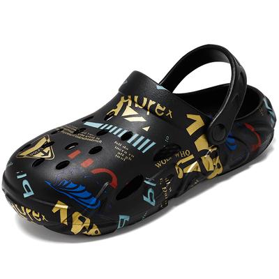 Fashion 2024 Trendy Breathable Men Women Slippers Outdoor Unisex Print Garden Shoes Summer Beach Couple Shoes Anti-Skid Platform Sandals