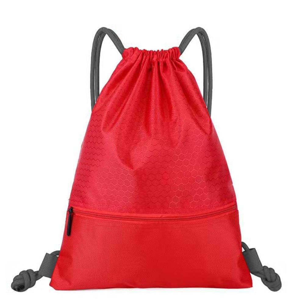 Solid Color Fitness Drawstring Bag Waterproof Drawstring Pocket Drawstring Backpack  Unisex