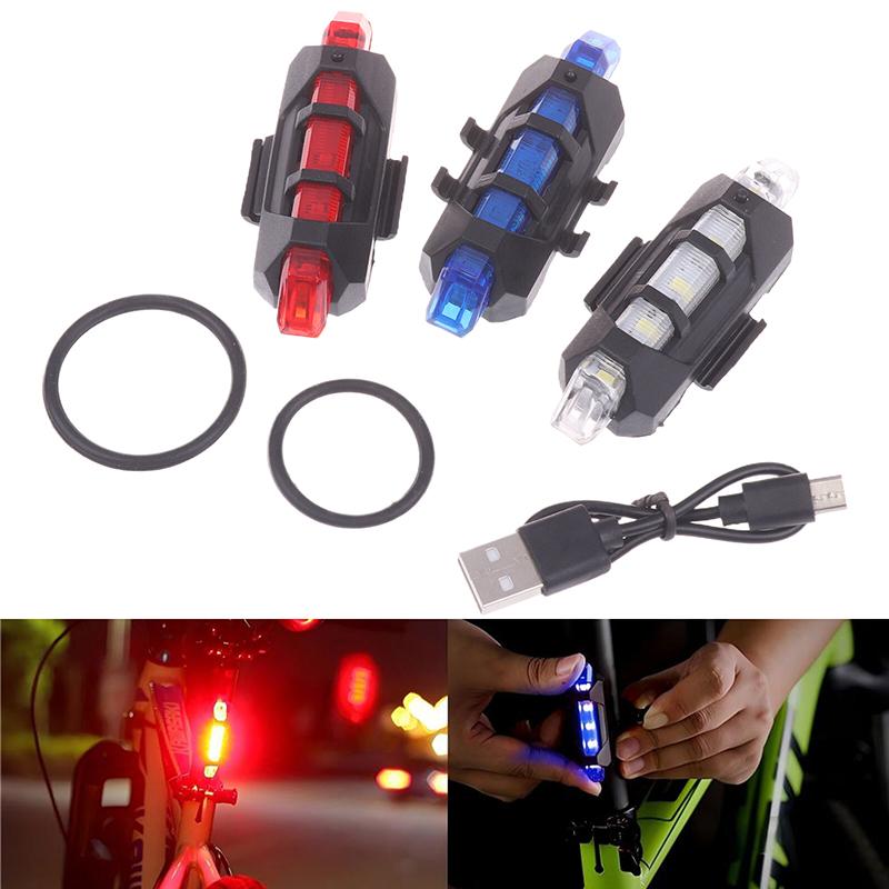 Usb Rechargeable Waterproof Bike Taillight Outdoor Night Cycling Light Night Warning Light For Mountain & Road Bike Accessories