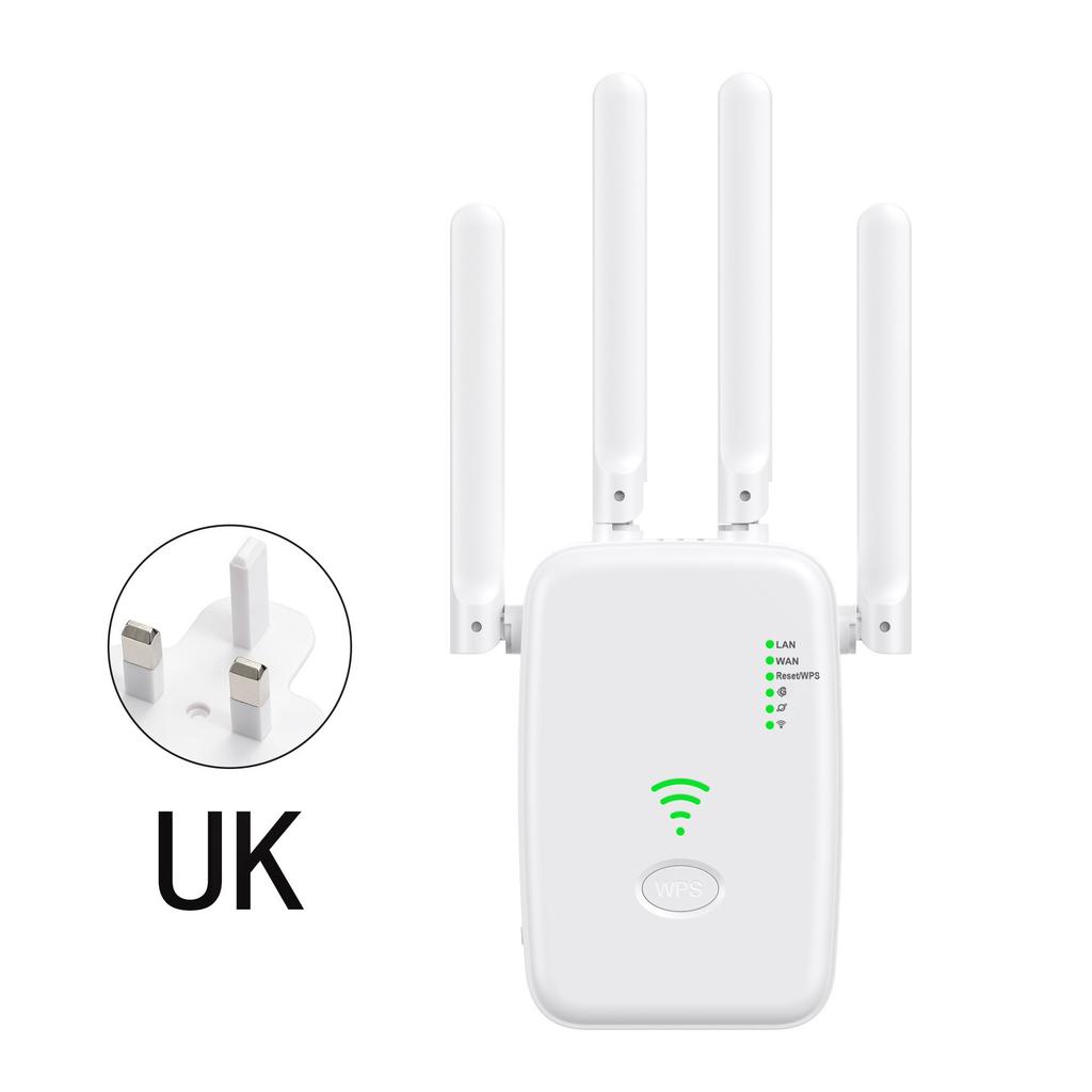 1200M WiFi Extender, Dual Band 5G/2.4G Signal Booster, Wireless Repeater for Home Router, US/EU Plug