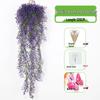 Wall-Mounted Artificial Hanging Vines with Spider Plant in Basket for Living Room Decor