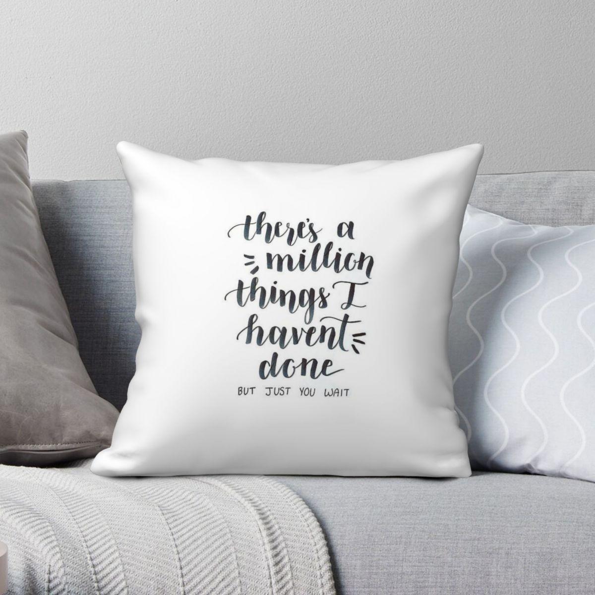 Green Harvest Unisex Million Things Hamilton The Musical Square Pillowcase Polyester Linen Velvet Creative Zip Decorative Room Cushion Cover 45X45