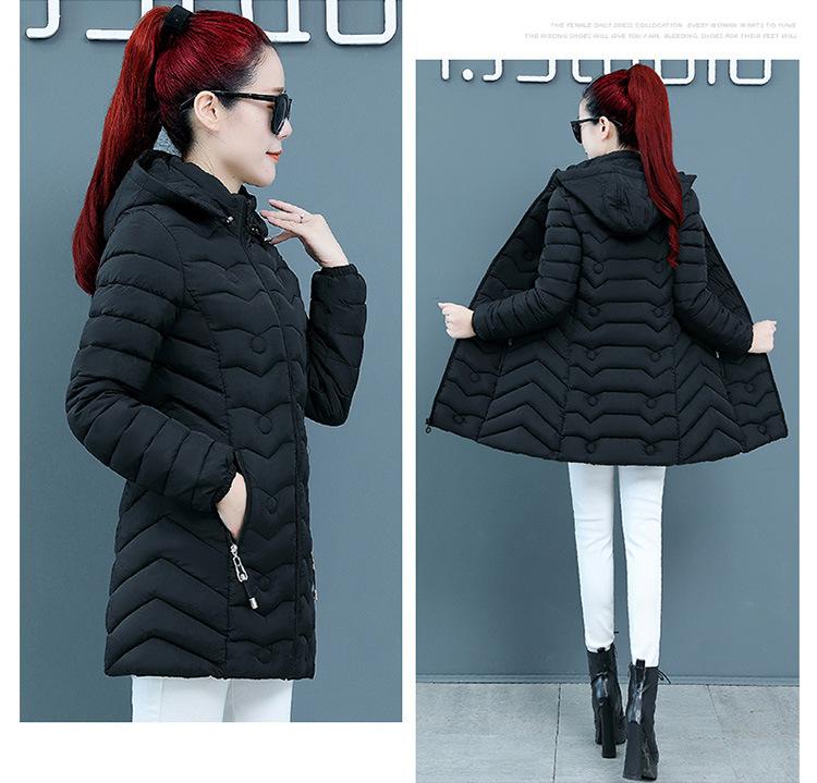 Parkas Frauen Mit Kapuze Winter Jacke Koreanische Dicke Unten Baumwolle Kleidung Mittleren Alters Weiblichen Mantel Mutter Warme Lange Outwear 6XL