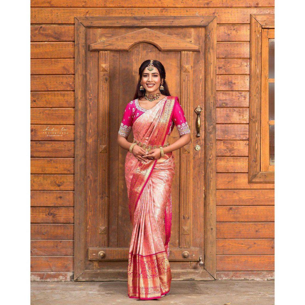 New Arrival - Royal Soft Litchi Silk Jacquard Saree Collection