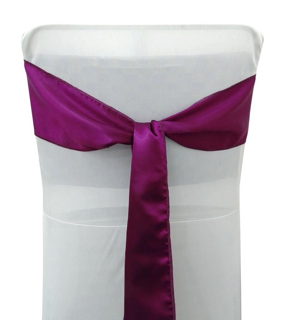 Darling Souvenir Pack Of 75 Satin Chair Sashes Bow Sash For Wedding & Events Supplies Party Decoration Chair Cover Sash - Colors