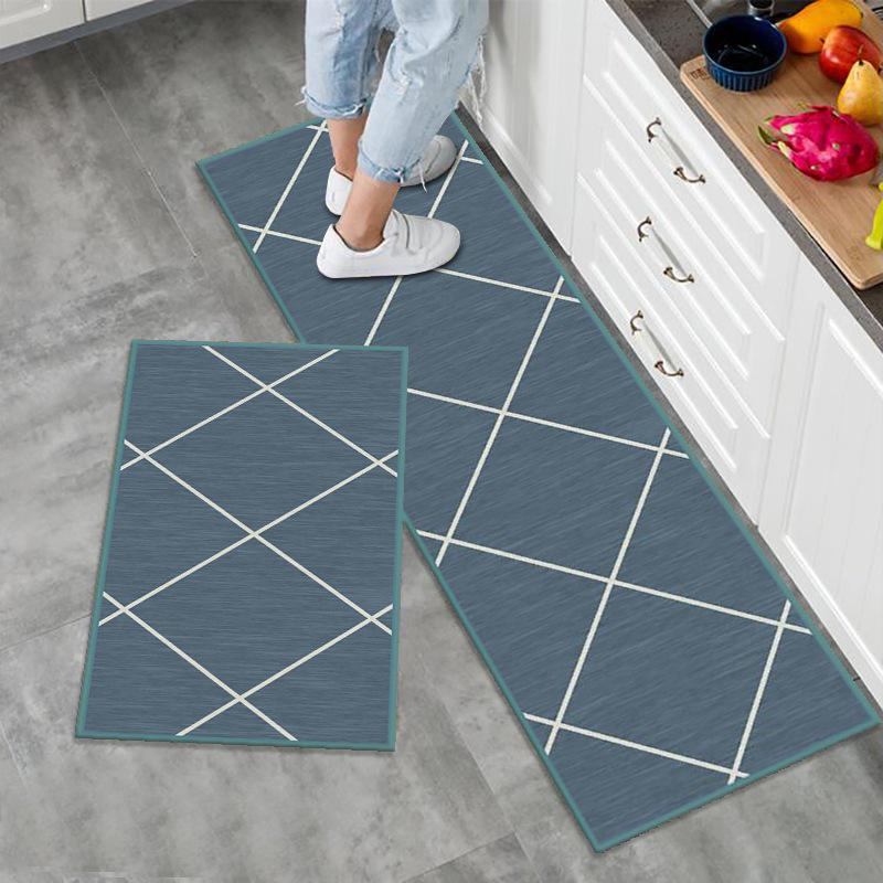 Waterproof Non-Slip Kitchen Floor Mats - Absorbs Water and Oil, Dirt-Resistant, Wash-Free Entrance Door Carpet