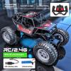 New Remote Control Off-Road Climbing Car With Colorful Flashing Lights Rubber Wheels Rc Rechargeable Toy For Boys Kids Gift