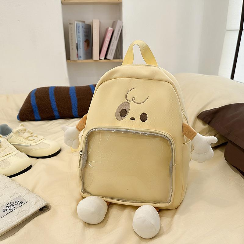 Schoolbag1011 new cartoon transparent pain bag girl backpack large capacity student class messenger bag tote bag