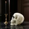 Halloween Totenkopf Figur, Höre Sie Sprich Kein Böses Skelettkopf Statue, Gotische Harz Heimdekoration für Schreibtisch, Bücherregal, Kaminsims, Tischplatte