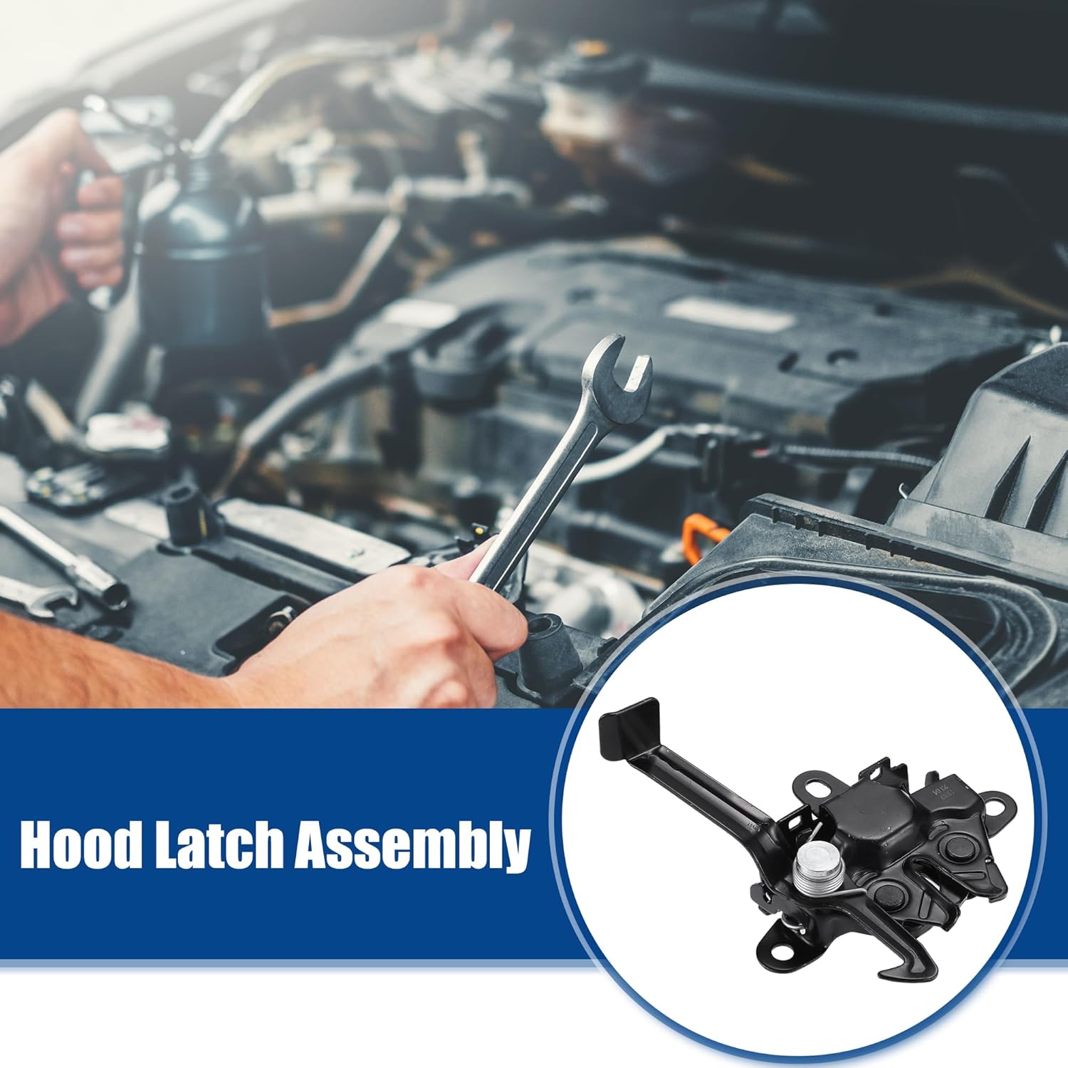 

ACROPIX Car Hood Latch Lock Hood Latch Assembly for Toyota Camry 2003-2006 No.53510AA080 - Pack of 1 Black