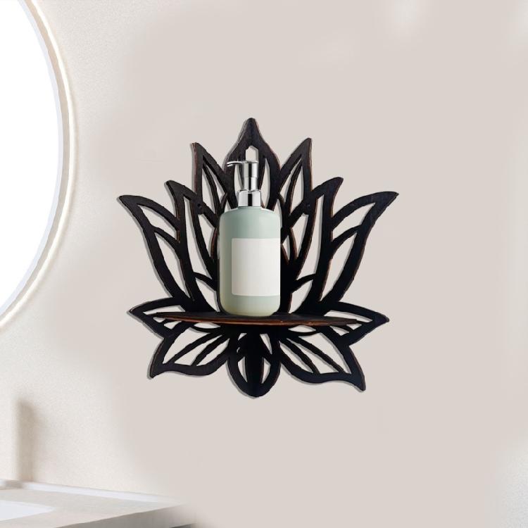 Hollowed Flower Corner Shelves Wood Floating Wall Shelf Plant Display Corner Shelves Organizers Storage Rack Home Decors