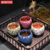 1PC Kiln Change Ceramic Cup Porcelain Kung Fu Tea Cups 110ml Drinkware Tableware Pottery Drinkware Tableware Coffee Mug Wine Mug