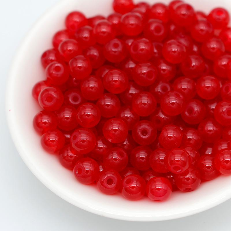 

Круглые бусины из красного имитационного жадеита халцедона 6 мм для изготовления украшений своими руками 6mm, hole 1.4mm, 100 pieces