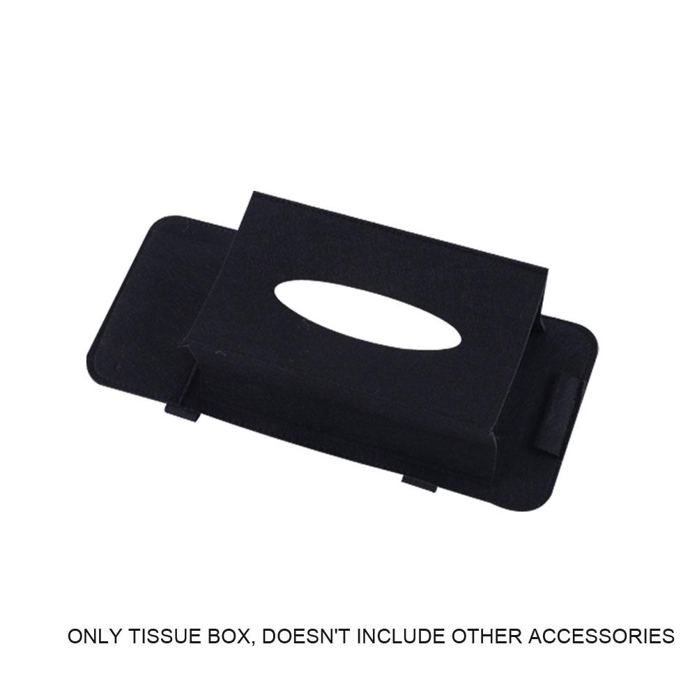1Pc Creative Car Sunshade Tissue Box Paper Towel Bag MultiFunction Felt Car Hanging Seat Car Interior Storage Box Supplies